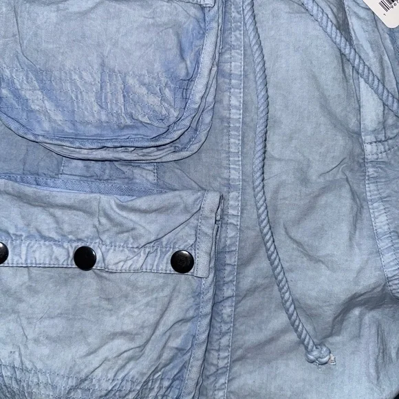 Free People Light Blue Cargo Shorts - Picture 6 of 8